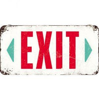 Cartello con filo EXIT