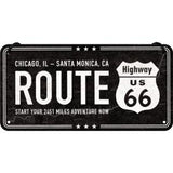 Cartello con filo Highway 66 Black