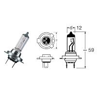 Lampada H7 PX26D 12V 55W