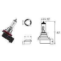 Lampada H11 PGJ19-2 12V 55W