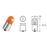 Lampada BA15S 18X37mm 12V 10W Arancio