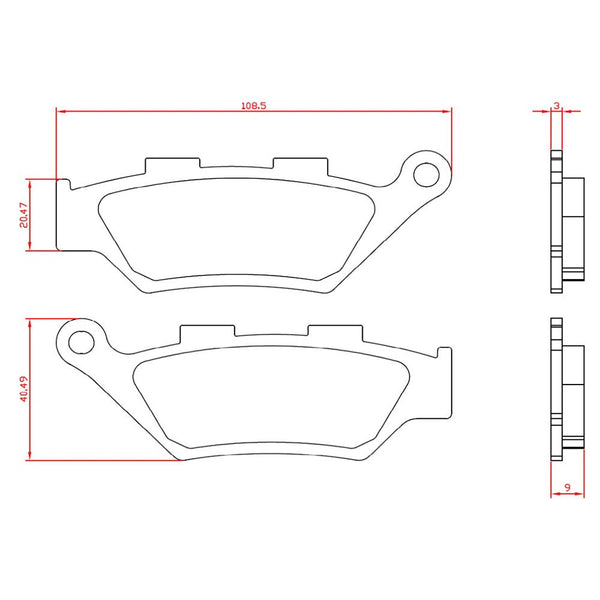 Pastiglie Freno Organiche BRENTA 3224