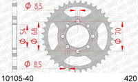 Corona AFAM 10105-40 in acc. passo 420