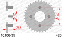 Corona AFAM 10106-35 in acc. passo 420