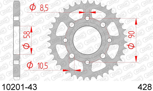 Corona AFAM 10201-43 in acc. passo 428