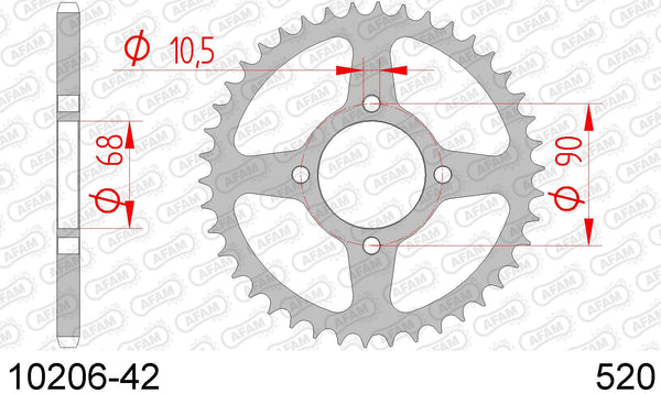 Corona AFAM 10206-42 in acc. passo 520