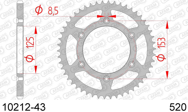 Corona AFAM 10212-43 in acc. passo 520