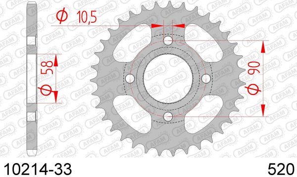 Corona AFAM 10214-33 in acc. passo 520