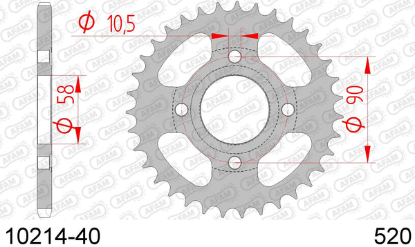 Corona AFAM 10214-40 in acc. passo 520