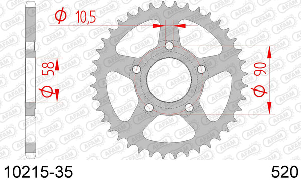 Corona AFAM 10215-35 in acc. passo 520