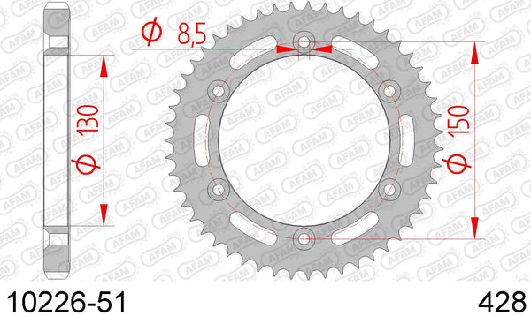 Corona AFAM 10226-51 in acc. passo 428