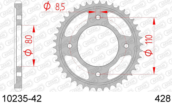 Corona AFAM 10235-42 in acc. passo 428