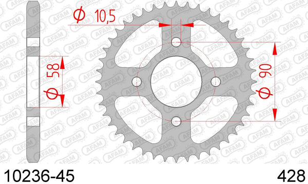 Corona AFAM 10236-45 in acc. passo 428