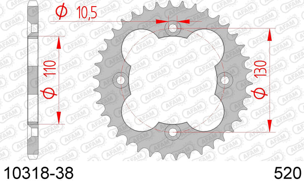 Corona AFAM 10318-38 in acc. passo 520