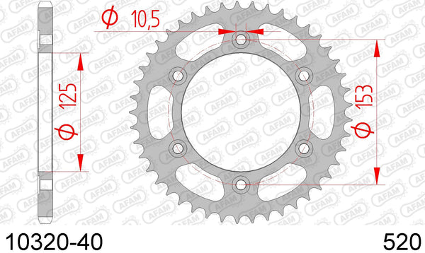 Corona AFAM 10320-40 in acc. passo 520