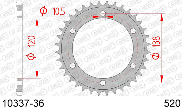 Corona AFAM 10337-36 in acc. passo 520