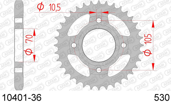 Corona AFAM 10401-36 in acc. passo 530