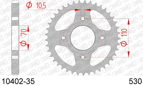 Corona AFAM 10402-35 in acc. passo 530