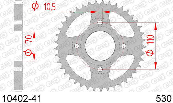 Corona AFAM 10402-41 in acc. passo 530