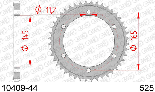 Corona AFAM 10409-44 in acc. passo 525