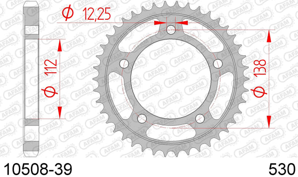 Corona AFAM 10508-39 in acc. passo 530