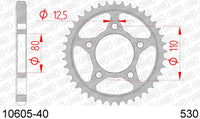 Corona AFAM 10605-40 in acc. passo 530