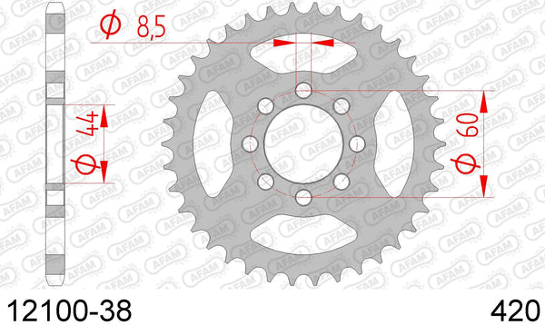 Corona AFAM 12100-38 in acc. passo 420