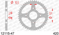 Corona AFAM 12115-47 in acc. passo 420