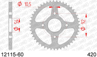 Corona AFAM 12115-60 in acc. passo 420