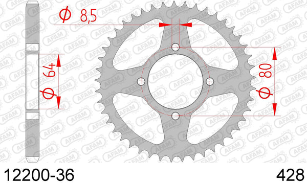 Corona AFAM 12200-36 in acc. passo 428