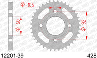 Corona AFAM 12201-39 in acc. passo 428