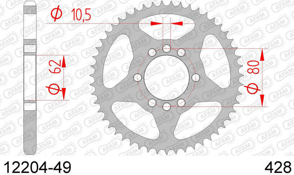 Corona AFAM 12204-49 in acc. passo 428