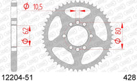 Corona AFAM 12204-51 in acc. passo 428