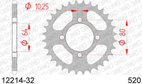 Corona AFAM 12214-32 in acc. passo 520