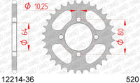 Corona AFAM 12214-36 in acc. passo 520