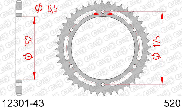 Corona AFAM 12301-43 in acc. passo 520