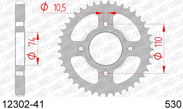 Corona AFAM 12302-41 in acc. passo 530