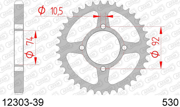 Corona AFAM 12303-39 in acc. passo 530