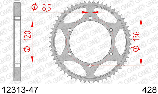 Corona AFAM 12313-47 in acc. passo 428