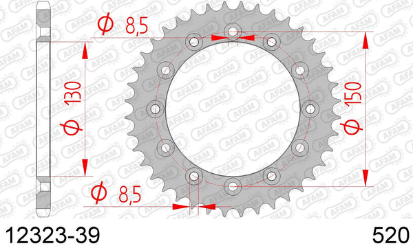 Corona AFAM 12323-39 in acc. passo 520