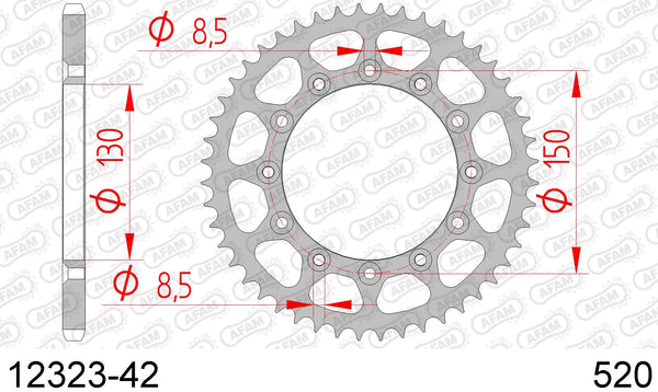 Corona AFAM 12323-42 in acc. passo 520