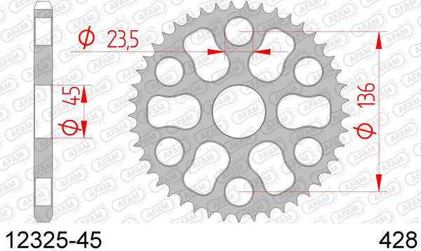 Corona AFAM 12325-45 in acc. passo 428