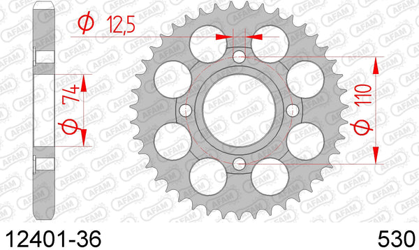 Corona AFAM 12401-36 in acc. passo 530