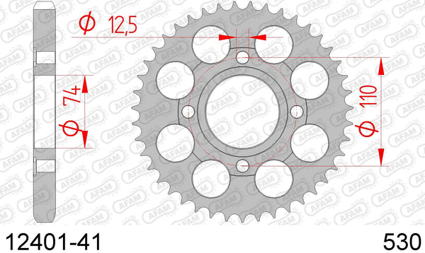 Corona AFAM 12401-41 in acc. passo 530