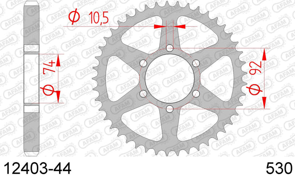 Corona AFAM 12403-44 in acc. passo 530