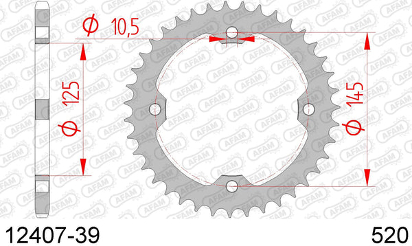 Corona AFAM 12407-39 in acc. passo 520