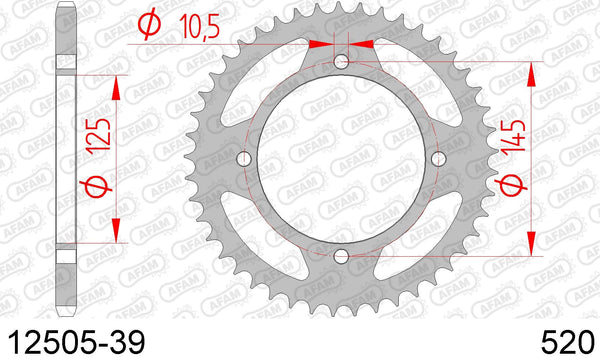 Corona AFAM 12505-39 in acc. passo 520