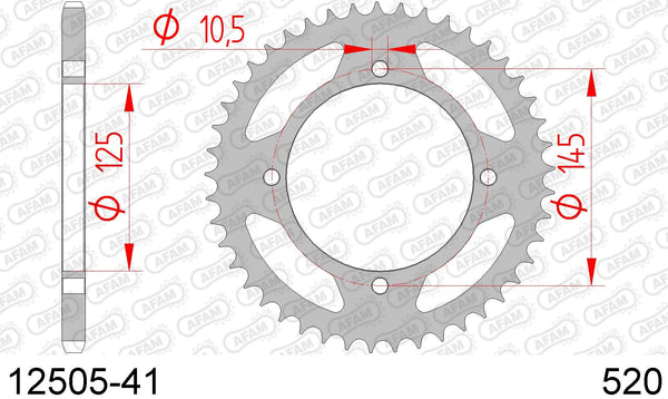 Corona AFAM 12505-41 in acc. passo 520