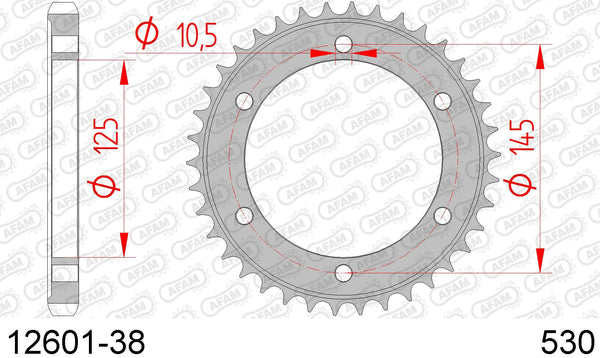 Corona AFAM 12601-38 in acc. passo 530