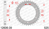 Corona AFAM 12606-39 in acc. passo 525